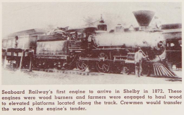 1872 Seaboard first engine to arrive in Shelby